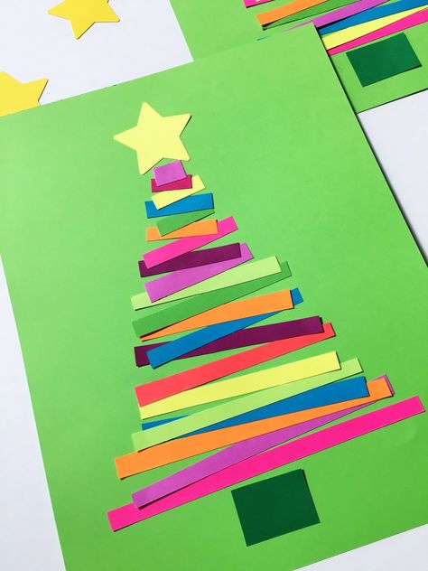 December Crafts, Christmas Cards Kids, Preschool Christmas Crafts, Render Image, Christmas Arts And Crafts, Christmas Paper Crafts, Paper Christmas Tree, Christmas Tree Crafts, Winter Crafts For Kids