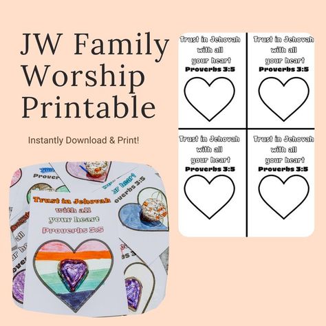 Printable / Digital Download for a fun family worship project - gifts for those in your congregation! #jwfamilyworship #jwgifts Jw Family Worship Ideas, Jw Family Worship Ideas Kids, Family Worship Ideas, Worship Ideas, Jw Family, Family Trust, Homeschool Projects, Family Worship, Jw Gifts