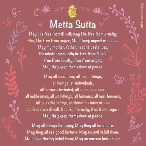 ⛩🙏🏻🐱☮️☸️ॐ❤⛩ Metta Meditation, Vipassana Meditation, Meditation Quotes, Laugh At Yourself, May I, Love Can, Unconditional Love, Art Of Living, Anger