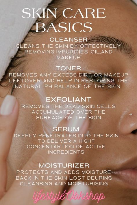 Skincare basics for beginners #healthyskin #healthy #skincareroutine | Beginner skin care routine Skincare Basics, Regular Skin Care Routine, Beginner Skin Care Routine, Celebrity Skin Care, Skin Care Basics, Best Skin Care Routine, Basic Skin Care Routine, Acne Solutions, Sk Ii