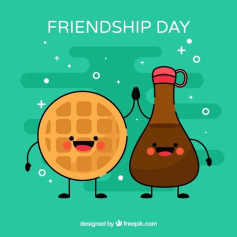 Fondo de día de la amistad con caricatur... | Free Vector #Freepik #freevector #fondo #comida #dibujos-animados #lindo Friendship Day Background, Cartoon Friendship, Cartoon Food, Sea Turtle Art, Food Cartoon, About Friendship, Day Background, Marketing Flyers, Friendship Day