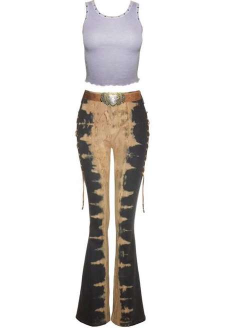 Maddy Perez Outfits Inspired, Maddy Perez Outfits, Mia Rodriguez, Cutout Pants, Maddy Perez, Early 2000s Style, Animal Print Jeans, Alexa Demie, Ibiza Outfits