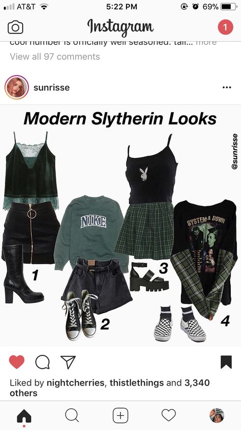 90s Streetwear Aesthetic, Slytherin Clothes, Slytherin Outfit, Slytherin Fashion, 90s Fashion Outfits Hip Hop, Fashion 60s, Stile Harry Potter, 90s Shoes, Hogwarts Outfits