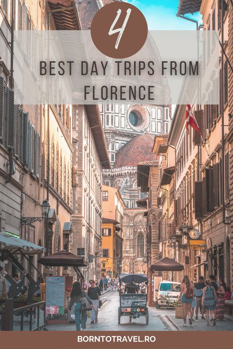 4 Best Day Trips from Florence Italy - Tuscany has a charm, there is something magical about it that enchants you and takes you into a fairy tale. If you plan to visit Florence, but don’t have enough time to take a road trip through Tuscany, I recommend you to take a walk around the city and visit its most important tourist attractions, and if you have another day to spare, then you can choose another place in the surroundings of Florence. Tuscany Day Trip From Florence, Day Trip From Florence Italy, Florence Day Trips, What To See In Florence Italy, What To Do In Florence Italy, Florence Tourist Map, Things To Do In Florence Italy, Day Trips From Florence Italy, Florence Bucket List