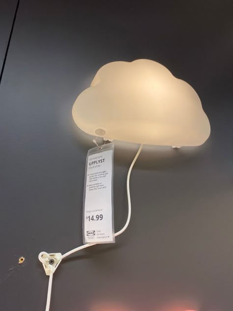 Ikea Cloud Light, Aesthetic Lamp, Cloud Lights, Aesthetic Space, Disney Rooms, Teen Room Decor, Overhead Lighting, Cozy Room Decor, Cute Room Ideas