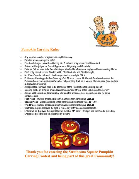 Pumpkin carving rules for The Pumpkin Festival on October 24th at Strathcona Square in Calgary, AB! Pumpkin Carving School Ideas, Pumpkin Carving Contest Rules, Pumpkin Decorating Contest Flyer, Pumpkin Decorating Contest Ideas, Halloween Event Ideas, Pta Events, Free Hand Designs, Pumkin Carving, Pumpkin Carving Contest