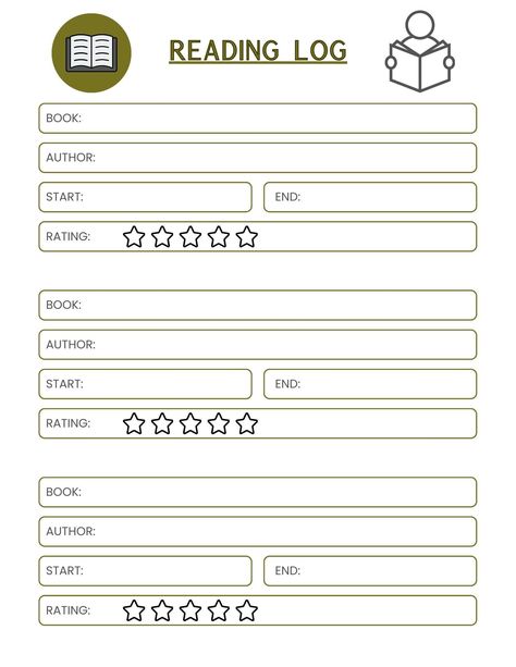 Reading Log Ideas Aesthetic, Reading Progress Tracker, Book Reading Tracker, Reading Journal Printable, Tracking Reading, Reading Record, Reading Log Printable, Printable Tracker, Book Review Template