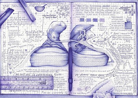 How to boost your creativity... Sketches Quotes, Andrea Joseph, Stylo Art, Kunstjournal Inspiration, Quotes Doodles, Ballpoint Pen Art, Arte Doodle, Ballpoint Pen Drawing, Sketch Note