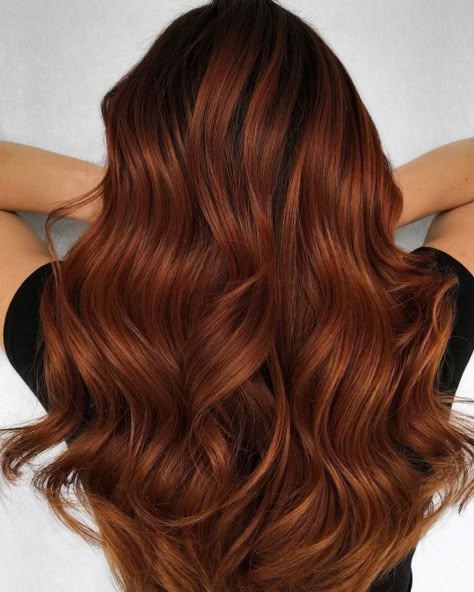 Rich Auburn Brown Balayage Deep Copper Hair Color, Rich Auburn Hair, Auburn Hair Colour, Deep Auburn Hair, Dark Ginger Hair, Light Auburn Hair Color, Brown Auburn Hair, Auburn Red Hair, Auburn Hair Color