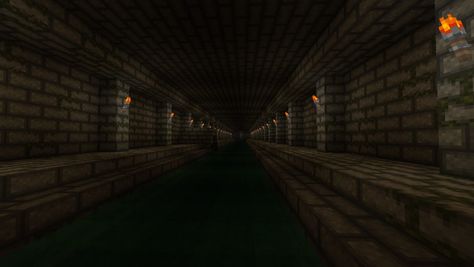 Mordregar City Sewers Minecraft Project Sewers Minecraft, Catacombs Minecraft, Minecraft Sewer System, Minecraft Sewers, Minecraft Sewer, Minecraft Dungeons, Futuristic Building, Sewer System, Minecraft Inspiration