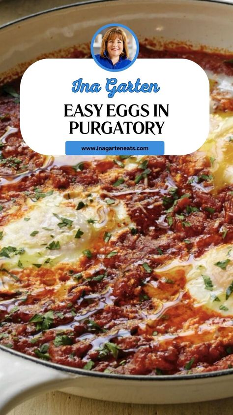 Ina Garten Easy Eggs In Purgatory Ina Garten Eggs In Purgatory, Egg Parmesan Recipe, Eggs In Purgatory Recipe Ina Garten, Ina Garten's Meatloaf, Ina Garten Meatloaf, Eggs In Purgatory Recipe, Best Ina Garten Recipes, Arrabbiata Sauce, Eggs In Purgatory