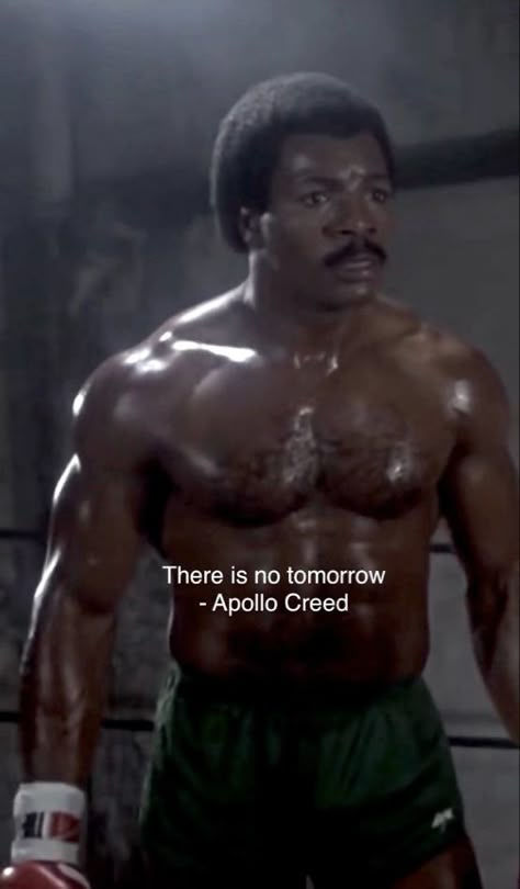 There Is No Tomorrow Apollo Creed, Rocky Balboa There Is No Tomorrow, There Is No Tomorrow Wallpaper Rocky, Apollo Creed There Is No Tomorrow, Rocky And Apollo Wallpaper, Apollo Creed Quotes, Creed Wallpaper Boxing Motivation, Adonis Creed Pfp, Creed Quotes Movie