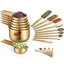 Gold Measuring Cups, Copper Measuring Cups, Herb Containers, Stainless Steel Measuring Cups, Measuring Cups And Spoons, Measuring Cups & Spoons, Measuring Cups Set, Spice Bottles, Spice Jars