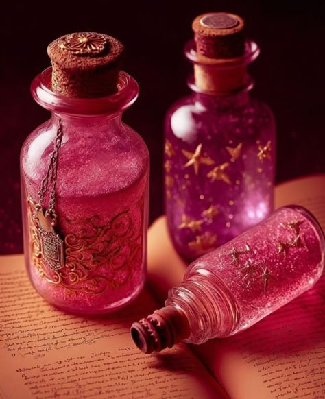 Potion Bottles Aesthetic, Potions Aesthetic, Hobbit Homes, Hairstylist Branding, Book Cover Background, Paige Halliwell, Witch Potion, Magic Bottles, Fantasy Props