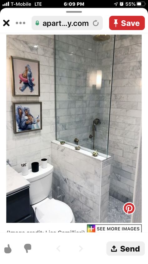 Small Narrow Bathroom, Small Bathroom Styles, Restroom Remodel, Small Bathroom Layout, Desain Pantry, Small Bathroom Makeover, Bathroom Remodel Shower, Bathroom Remodel Designs, 아파트 인테리어