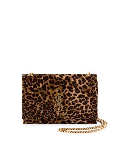 V3YH1 Saint Laurent Kate Monogram YSL Small Leopard-Print Velvet Crossbody Bag Ysl Leopard Bag, Cheetah Print Purse, Monogram Logo Letters, Leopard Print Accessories, Leopard Print Bag, Leopard Bag, Leopard Print Fabric, Handbags Luxury, Saint Laurent Bags