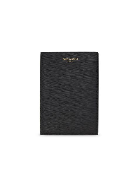 Shop Saint Laurent Passport Case In Ripple Embossed Leather | Saks Fifth Avenue Passport Case, Apartment Life, Dream Apartment, Saint Laurent Wallet, Passport Holder, Embossed Leather, Emboss, Card Wallet, Saks Fifth