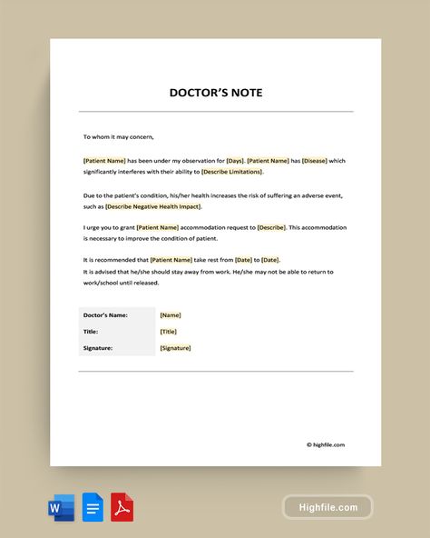 Printable Urgent Care Doctors Note Template Urgent Care Doctor Note, Doctors Note Template, Medical Leave, Note Template, Beast Wallpaper, Doctors Note, Document Sign, Doctor Office, Urgent Care