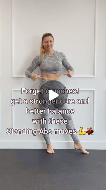 Zuzana Pouri - ONLY HOME WORKOUTS ❤️ on Instagram: "Share and save this Standing Abs routine ladies 💪🔥. Perform each exercise 40 seconds and repeat the full set 4x.

Follow my standing workouts ➡️ @workoutsbyzz 

#standingabs #abs #absworkout #homeworkout #workoutformoms #workoutforwomen #csectionmom #beginnerworkout #dailyworkout #abschallenge #abworkout" Weight Free Workouts At Home, Abs Workout Routines For Beginners, Standing Lower Ab Workout Belly Pooch, Stand Up Ab Workout, Standing Lower Ab Workout, Standing Abs Workout For Women, Standing Workouts, Advanced Workout Routine, Standing Ab Workout