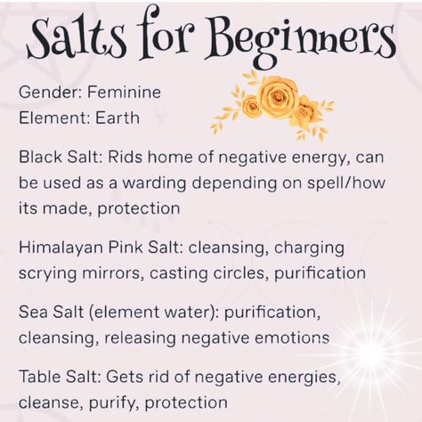 Helful bits about salt. Salt Protection Home, Salt Properties Magic, Salt Protection Spell, Salt Ritual 1st Of The Month, Salt Ritual, Salt Protection Spell Home, Salt Magical Properties, Protection Salt, Salt Cleansing Ritual