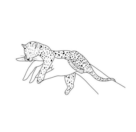 Sleeping Leopard Tattoo, Leopard Tattoo Thigh, Fine Line Leopard Tattoo, Leopard Line Drawing, Small Cheetah Tattoo, Wild Cat Tattoo, Leopard Line Art, Feline Tattoo, Minimalistic Tattoo Ideas