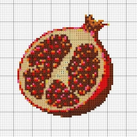 Red Cross Stitch, Cross Stitch Fruit, Graph Crochet, Cross Stitch Fonts, Cross Stitch Kitchen, Pixel Crochet, Tapestry Crochet Patterns, Cross Stitch Bookmarks, Textile Crafts