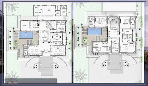 UAE PRIVET VILLA G+1 CONTEMPORARY STYLE on Behance Pent House Designs Latest, Villa Plan 2 Floor, Plan For Villa Two Floor, Neoclassical Modern Villa Layout, Uae House Plans, G+2 Villa Elevation, Dubai Villa Floor Plan, Modern Villa Exterior Design Dubai, Pent House Design