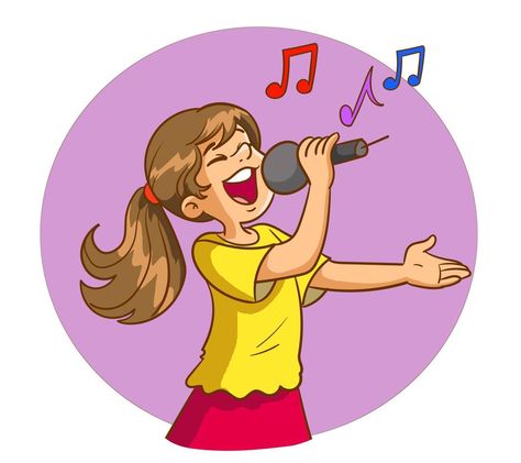 happy cute kid girl sing with smile Aesthetic Singing, Singing Cartoon, Sing Cartoon, Cartoon Drawing, Poster Invitation, Pattern Drawing, Girl Cartoon, Cartoon Drawings, Image Illustration