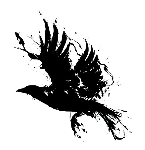 Inky crow stickers! Size: 2.8 inches, 7cm Printed on weatherproof paper. Raven Drawing, 6 Tattoo, Crow Tattoo Design, Atlas Tattoo, Chest Tattoo Ideas, Bird In A Cage, Crow Feather, Chest Hair, White Crow