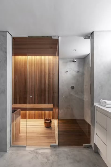 Sauna Bathroom Ideas, Sauna Bathroom Design, Sauna Shower, Massage Therapy Rooms, Home Spa Room, Wellness Selfcare, Sauna Design, Sauna Room, Renovated Apartment