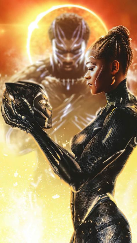 Wakanda Poster, Queen Of Wakanda, Black Panther Hd Wallpaper, Shuri Black Panther, Marvel Wallpaper Hd, Panther Art, Black Panther Art, Wakanda Forever, Chadwick Boseman