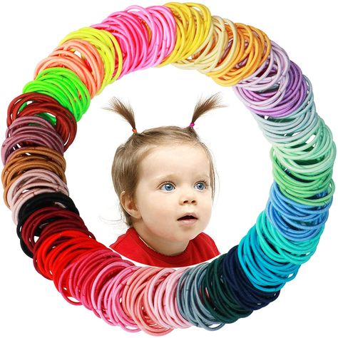 WillingTee Baby Hair Ties Multicolor Baby Girls Hair Ties Finger Hair Ties Thin Hair Ponytail Holder Hair Accessories for Bab Hair Band Holder, Best Ponytail, Baby Hair Ties, Newborn Girls, Hair Rubber Bands, Hair Ponytail, Elastic Hair Ties, Ponytail Holder