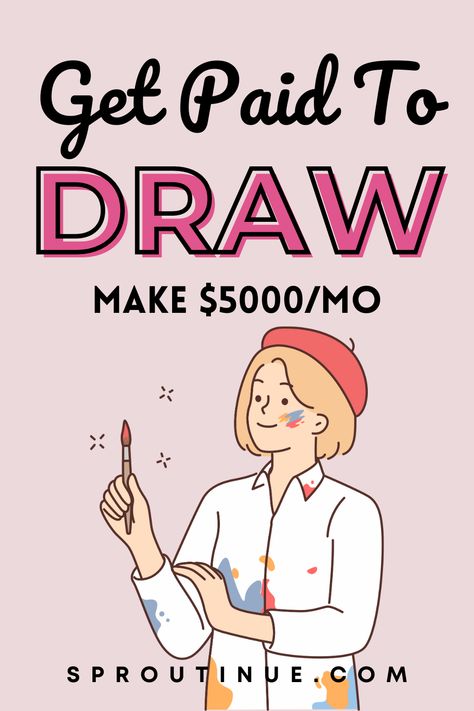 Do you always find yourself drawing? You can get paid to draw. Learn how to make money drawing in your free time. Save this pin for later. Get Paid To Draw, Drawing Business Ideas, Money Drawing Powder Recipe, How To Sell My Art, Jobs Drawing, Quick Money Making Ideas, Digital Art Ideas Inspiration, Procreate Projects, Digital Art Aesthetic