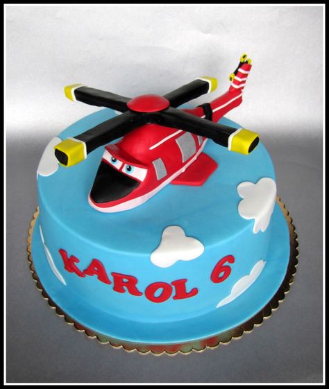 Planes 2 - on Cake Central Helicopter Cake, Planes Birthday Cake, Helicopter Birthday, Diva Cakes, Second Birthday Cakes, Airplane Cake, Planes Birthday, Birthday Baking, Cake Central