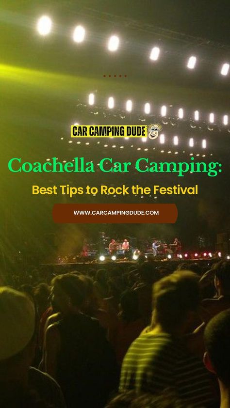 CoachellaFestival | CarCampingTips | MusicFestival Music Festival Camping Hacks, Coachella Car Camping, Festival Bags Coachella, Electric Forest Festival Camping, Music Festival Camping, Coachella Festival, Festival Camping, Car Camping, Camping Hacks