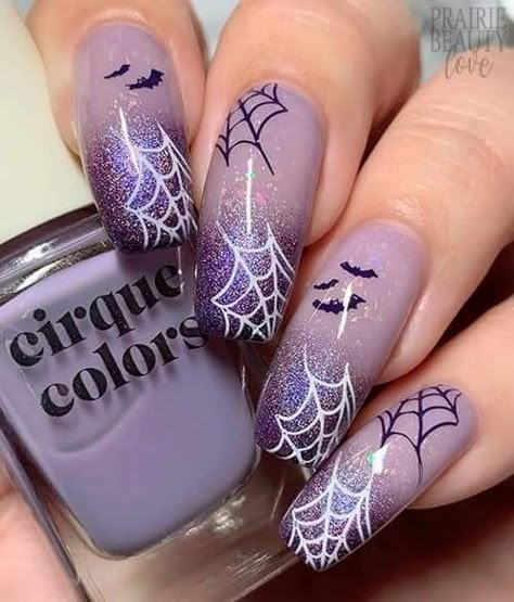 Holloween Nails, Unghie Nail Art, Halloween Acrylic Nails, Cute Halloween Nails, October Nails, Purple Nail, Pretty Nail Art Designs, Halloween Nail Designs, Halloween Nail