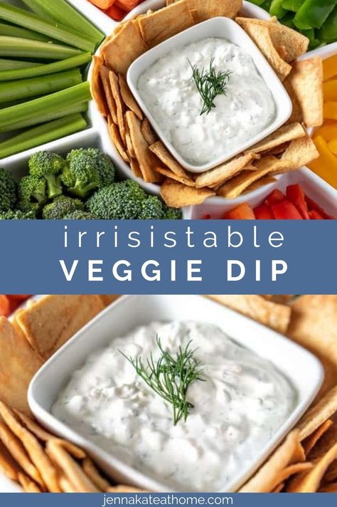 This is the best veggie dip recipe for parties! It's made with sour cream (no mayo!) and perfect for chips and vegetables. So delicious!! Lipton Vegetable Dip Recipe, Homemade Veggie Dip, Sour Cream Veggie Dip, Best Veggie Dip, Vegetable Dip Recipe, Veggie Dip Recipe, Homemade Sour Cream, Party Dip Recipes, Sour Cream Dip