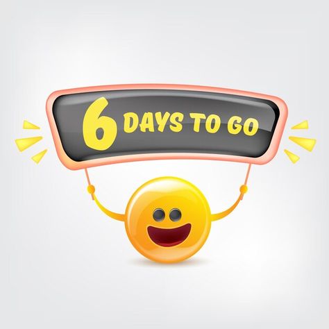 6 days to go banner design template with... | Premium Vector #Freepik #vector #3-days #day-1 #days-go #days-left Face Holding, Festival Quotes, Baby Ganesha, Banner Template Design, Cute Love Images, Days Left, Love Images, 8 Days, Vector Photo