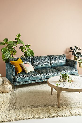 Printed sofa living room