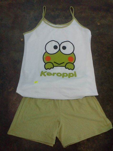 Kerropi Clothes, Keroppi Onesie, Keroppi Pajamas, Pjs Outfits Ideas, Keroppi Clothing, Keroppi Outfit Ideas, Keroppi Clothes, Roblox Clothes Ideas, Keroppi Shirt