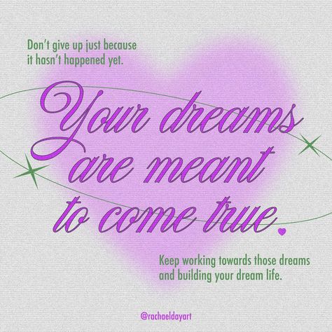 Those dreams of yours are meant to happen. 💫 Share a dream/life goal that you're brewing in the comments. I would love to know what everyone's dreaming of! 🥰 Dream Life Affirmations, Morning Manifestation, Wallpaper Affirmations, Affirmation Wallpaper, Dream Life Goals, Purple Quotes, Candy Birthday, Night Illustration, Self Concept