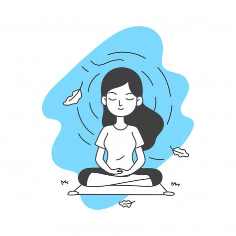 Woman meditate vector illustration in simple and clean line art cartoon style Premium Vector Woman Meditating Illustration, Meditation Illustration, Line Art Cartoon, Meditation Pose, Meditation Poses, Happy Mind, Cartoon Style Drawing, Joyful Life, Elevate Your Life