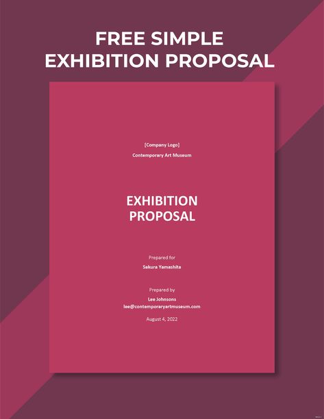 Simple Exhibition Proposal Template Art Grant Proposal Ideas, Artist Exhibition, Proposal Example, Grant Proposal, Proposal Template, Future Ideas, Template Google, Proposal Templates, Museum Exhibition