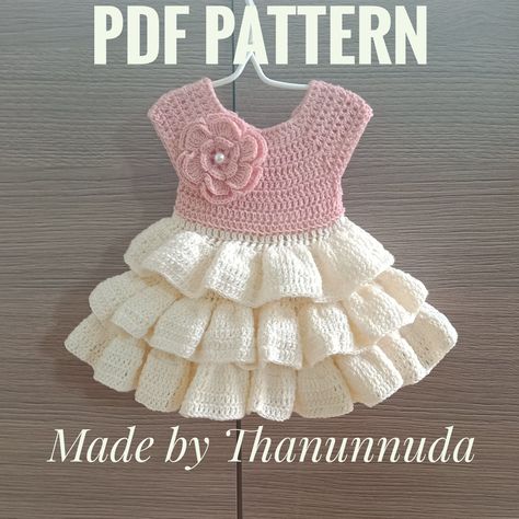 Crochet Baby Girl Dress Free, Crochet Dress For Baby Girl, Crochet Kids Dress, Baby Crochet Dress, Baby Dress Crochet, Crochet Baby Dress Free Pattern, Crochet Toddler Dress, Crochet Baby Girl Dress