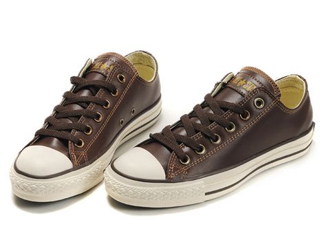 Converse All Star Brown Leather Dark Academia Shoes, Brown Leather Converse, Academia Shoes, Suede Converse, Cool Trainers, Converse Brown, Halloween Jars, W Shoes, Best High Heels