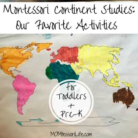 Montessori Continent Studies: Our Favorite Activities for Toddlers and Preschoolers – MOMtessori Life Montessori Mom, Montessori Homeschool Preschool, Continents Activities, Preschool Social Studies, Continent Boxes, Preschool November, Christmas Shapes, Montessori Science, Montessori Geography