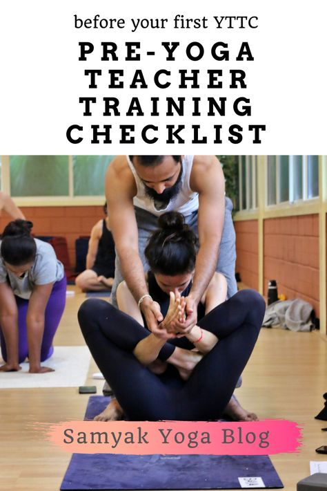 Here is a pre-Yoga Teacher Training Checklist before you start your first yoga teacher training. This helps you in setting your mindset before you take this journey of being a Yoga Teacher. Training Checklist, Study Binder, Yoga Teacher Resources, 200 Hour Yoga Teacher Training, Teaching Yoga, Don't Compare, Yoga Teacher Training, Pranayama, Learning Process