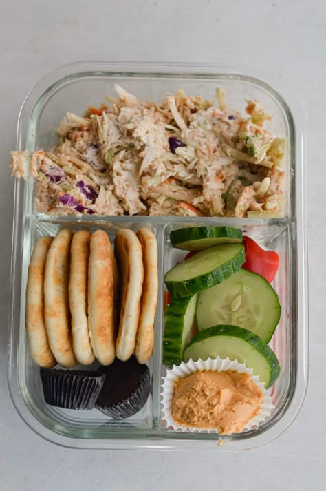 Meal Prep Without Chicken, Veggies Hummus, Shredded Chicken Salad, Gina Livy, Shredded Chicken Salads, Light Eating, Source Of Protein, Healthy High Protein Meals, Healthy Lunch Meal Prep