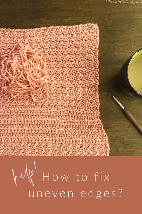 🧶 Learn to fix the uneven edges of a crochet blanket, this is helpful for beginners especially. How To Fix An Uneven Crochet Blanket, Crochet Blanket Finishing Edge, How To Fix Crooked Crochet Edges, Fix Uneven Crochet Edges, Finishing Crochet Blanket Edge, How To Fix Uneven Crochet Edges, How To End A Crochet Blanket, Crochet Blanket Edge, Crochet Blanket Edges Ideas