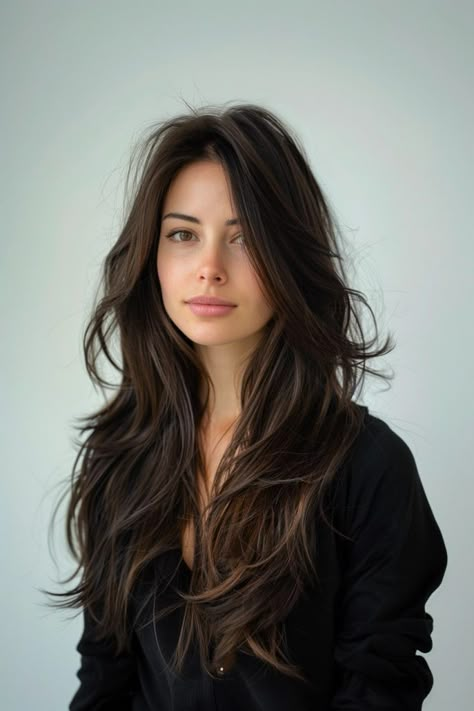 40 Hairstyles for Straight Hair to Make You Stand Out 17 Haircuts For Long Oval Faces For Women, Longhair Haircut For Round Face, Long Layered Long Hair, Long Haired Layered Haircuts, Wavy Brown Long Hair, Haïr Cut For Women Long Hair, Haircut For Women Wavy Hair, Face Framing Layers Long Hair Ponytail, Hair Styles Wavy Hair Long